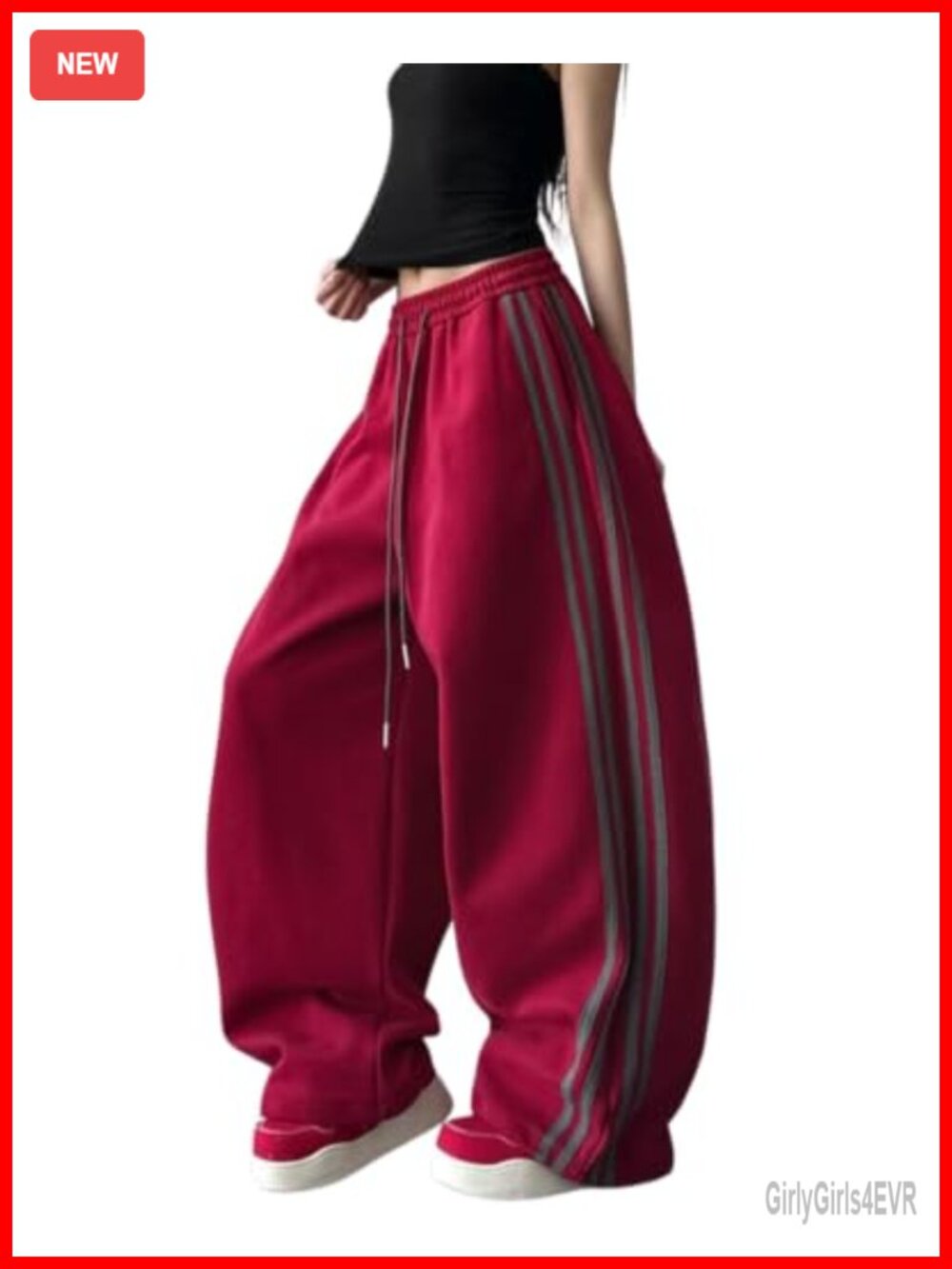Women's Baggy Sweatpants High Waisted Wide Leg Track Pants
